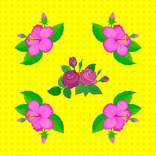 Renksiz çiçek vektör deseni 