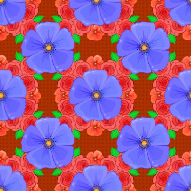 Kozmos çiçeklerinin zarif deseni. Kozmos çiçeklerinin turuncu, pembe ve mor renkli olduğu suluboya desenleri. Dekorasyon ve tasarım için güzel bir vektör deseni. Eski tarz moda yazdırma.