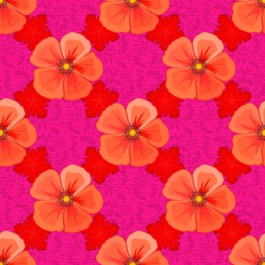 Eflatun arkaplanda kozmos çiçekleri olan kusursuz bir desen. Suluboya efektli çiçek arkaplanı. Yatak çarşafları, ceket, paket tasarımı, kumaş ve moda kavramları için tekstil baskısı.