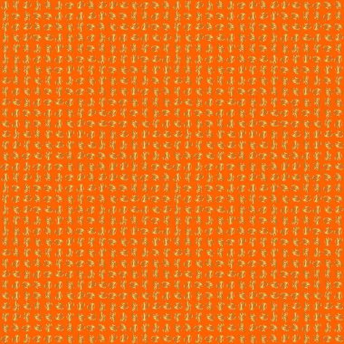 Altın pürüzsüz desen. Turuncu arka planda altın süslemeli vektör çizimi.