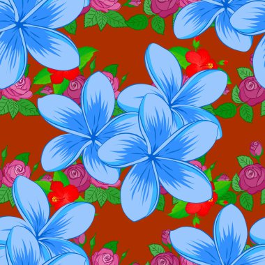 Renksiz çiçek vektör deseni 