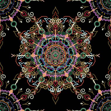 Kusursuz arka plan çiçek süsleme deseni. Tebrik kartı, sunum veya düğün davetiyeleri için soyut arabesk arkaplanı. Geleneksel gotik damask arkaplanı.