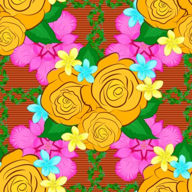 Renksiz çiçek vektör deseni 