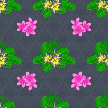 Renksiz çiçek vektör deseni 