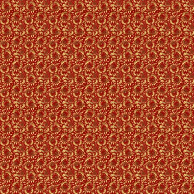 Narin, altın arkaplan dokuma işi. Kırmızı bir arkaplanda doğu tarzı arabesk. Kusursuz altın desenli bukleler. Raster parlak dantel, stilize çiçekler, şal desenli.