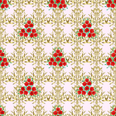 Renksiz çiçek vektör deseni 