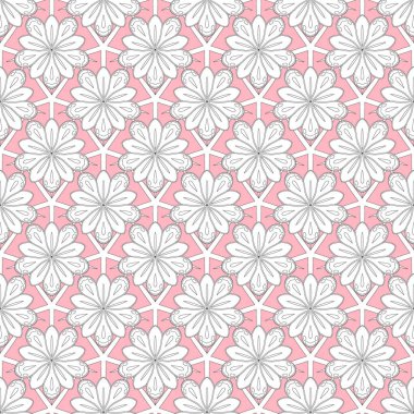 Çiçeklerle suluboya kusursuz desen. Enfes bir desen, çiçekli suluboya bir eskiz, klasik tarzda. Pembe, siyah ve beyaz renkli moda baskı. Dekorasyon ve tasarım için güzel desen.