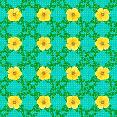 Kusursuz çiçek vektör deseni çizimi