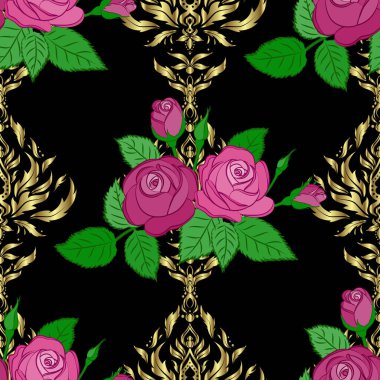 Renksiz çiçek vektör deseni 