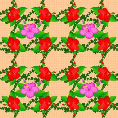 Web sayfaları, düğün davetiyeleri, tekstil, duvar kağıtları için vektör romantik arka plan. Bej arkaplandaki suluboya çiçekleri pürüzsüz desen.