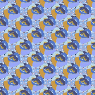 Renksiz çiçek vektör deseni 