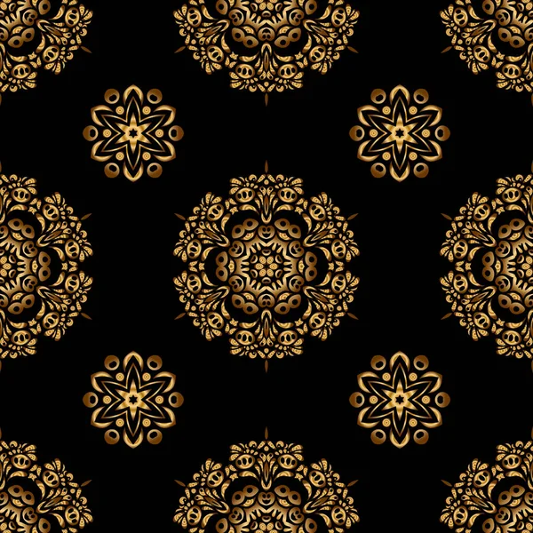Розкішні Квіткові Рами Прикрашений Декор Векторні Золоті Елементи Віньєток Кордонів — стоковий вектор