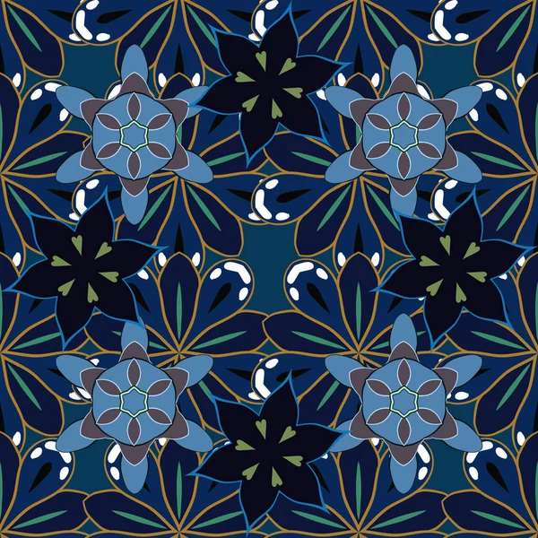 Illustration Vectorielle Motif Floral Sans Couture Papier Printemps Avec Des — Image vectorielle