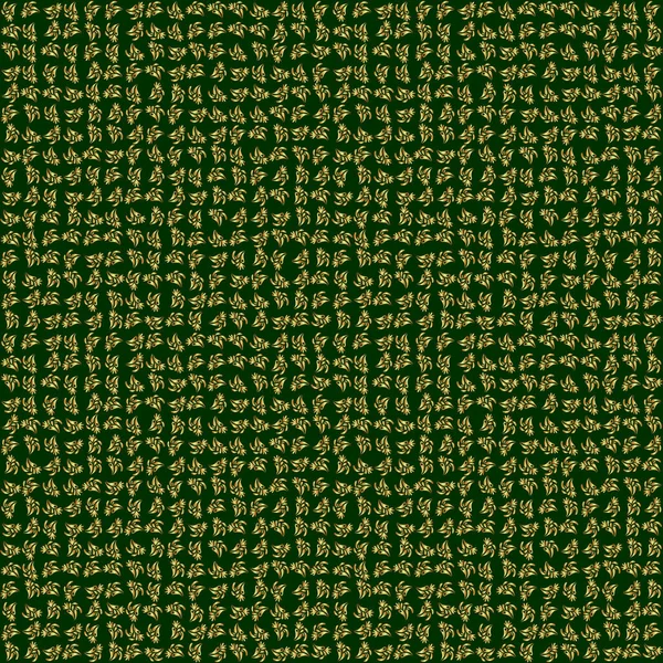 Бесцветная Цветочная Окантовка Винтажным Золотом Зеленом Фоне Векторный Узор Золотого — стоковый вектор