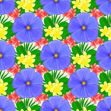 Bej bir arka planda sevimli kozmos çiçekleriyle kusursuz çiçek deseni. Vektör illüstrasyonu.