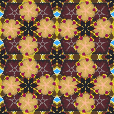 Soyut kahverengi, bej ve sarı elementler. Vektör parlak metal yüzey pürüzsüz desen.