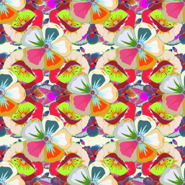 Küçük çiçeklerdeki sevimli çiçek desenleri. Mavi ve yeşil renklerde kusursuz desen. El çizimi soyut çiçekleri.