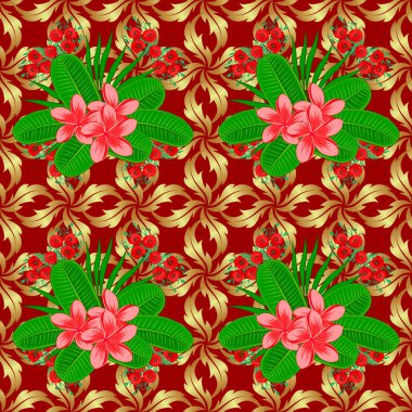 Renksiz çiçek vektör deseni 