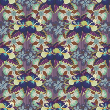 Renksiz çiçek vektör deseni 