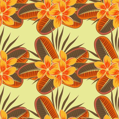 Eski bir çiçek süsü. Soyut klasik dikişsiz desen