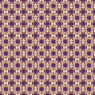 Vektör bej, pembe ve menekşe desenli soyut elementler. Yatak örtüsü, ceket, paket tasarımı, baskı, kumaş veya moda kavramları için doğu tekstil baskısı.