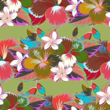 Renksiz çiçek vektör deseni 