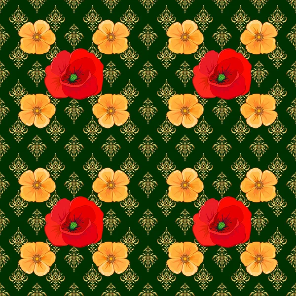 Impression Florale Répétition Vectorielle Plumeria Motif Fleurs Motif Moderne Sans — Image vectorielle