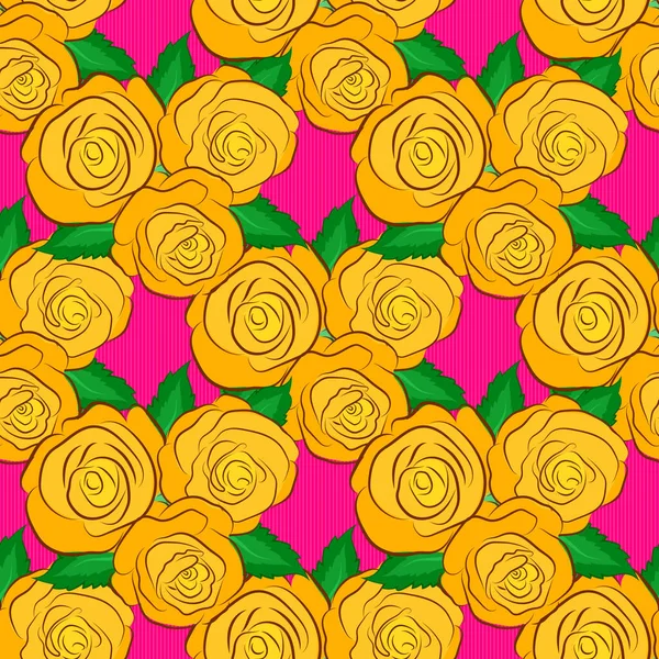 Ilustração Padrão Vetor Floral Sem Costura Cor —  Vetores de Stock