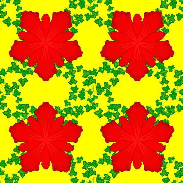 Ilustração Eleitor Bright Belas Flores Fundo Sem Costura Abstrato Bonito — Vetor de Stock