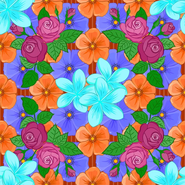 Adorno Floral Vintage Patrón Clásico Abstracto Sin Costura — Vector de stock