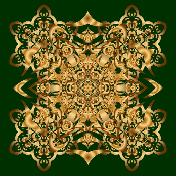 Altın Mandala Tasarımlar Için Harika Bir Arkaplan Parlak Dekorasyon Kapağı — Stok Vektör
