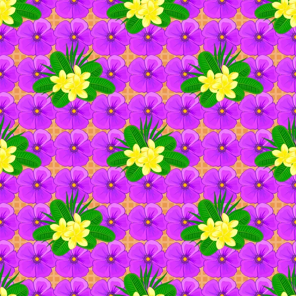 Cosmos Flowers Seamless Pattern Brown Background Cute Vector Floral Background — Stock Vector