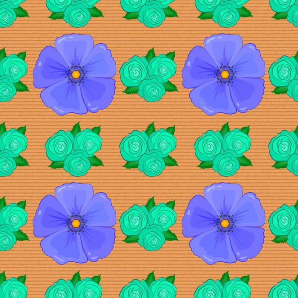 Couleur Motif Vecteur Floral Sans Couture — Image vectorielle