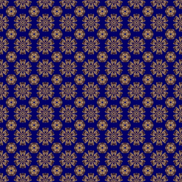 반투명 패턴이야 주형을 파란색 빛으로 황금빛 배경을 이드러낸다 — 스톡 벡터