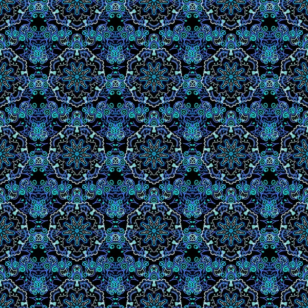 Векторне Вирізання Текстури Шнурка Паперу Синій Тюль Чорному Тлі Круто — стоковий вектор