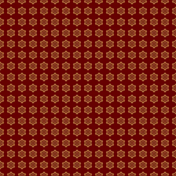 Векторне Коло Золотої Сітки Елементи Червоному Тлі Шаблон Дизайну Орнаменту — стоковий вектор