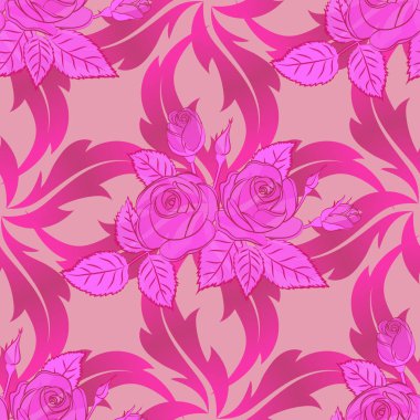 Renksiz çiçek vektör deseni 