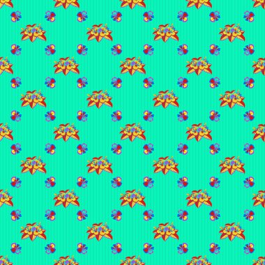 Renksiz çiçek vektör deseni çizimi