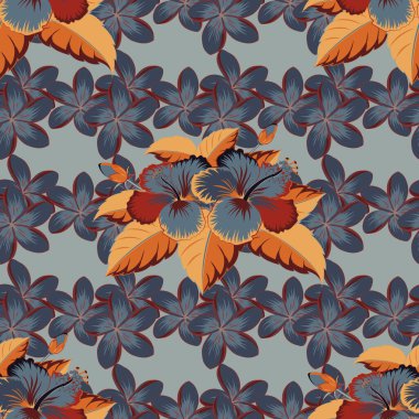 Renksiz çiçek vektör deseni 