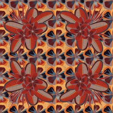 Renksiz çiçek vektör deseni 