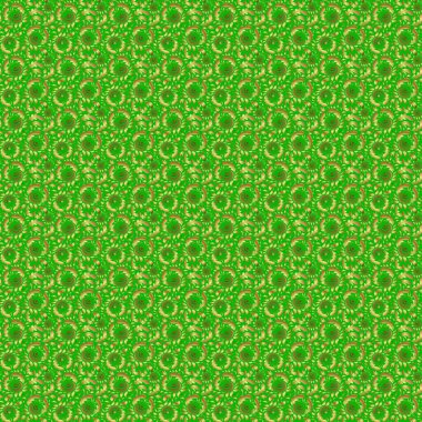 Geleneksel Hint tarzı, kına dövmesi, baskı, altın çıkartmalar, mehndi, yoga tasarımı için süslü çiçek unsurları. Altın mehndi 'nin vektör sanatı. Yeşil bir arkaplanda kusursuz desen.