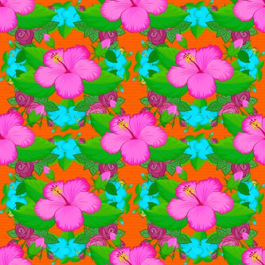 Renksiz çiçek vektör deseni çizimi