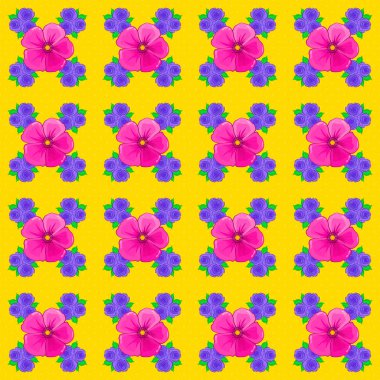 Renksiz çiçek vektör deseni 