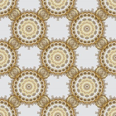 Gri arkaplandaki altın doku. Altın süslemeli vektör deseni.