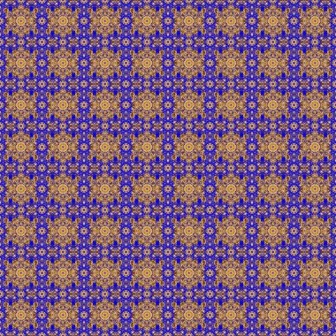 Mavi arka planda altın parıltılı kar taneleri. Noel altını kar taneleri pürüzsüz desenli. Sembol bayramı, yeni yıl 2018 kutlaması. Kış kar tasarımı duvar kağıdı.