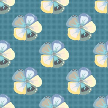 Renksiz çiçek vektör deseni 