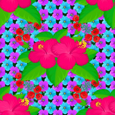 Renksiz çiçek vektör deseni 