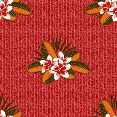 Vektör çizimi. Geçmişi, tekstili, ambalaj kağıtları, tebrik kartları için. Soyut, kahverengi, pembe ve kırmızı renklerde sulu boya buketi olan romantik, pürüzsüz bir desen..