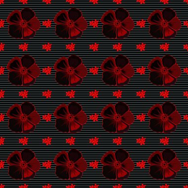 Renksiz çiçek vektör deseni 