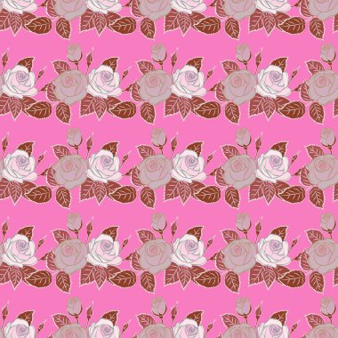 Renksiz çiçek vektör deseni 